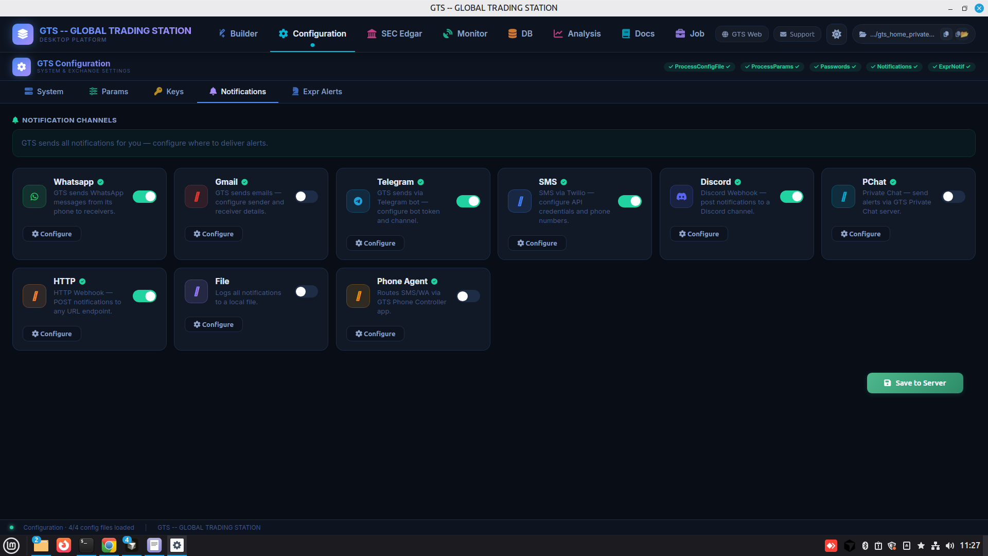 BYOK Notifications grid